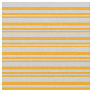 Orange & Light Grey Coloured Lines/Stripes Pattern Fabric