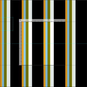 Orange, Light Sky Blue, Green, Mint Cream & Black Fabric