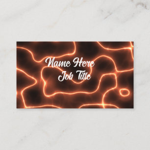 Orange Lightning Customisable Business Card