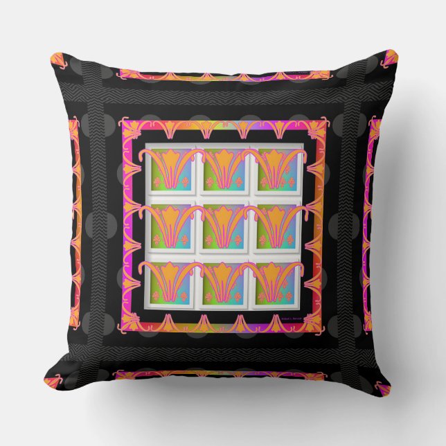 Orange Lilies  Cushion (Front)