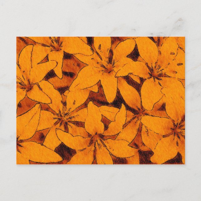 Orange Lilies Postcard (Front)