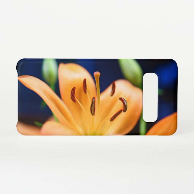 Orange Lilly Flower Blossom Samsung Galaxy Case (Back Horizontal)