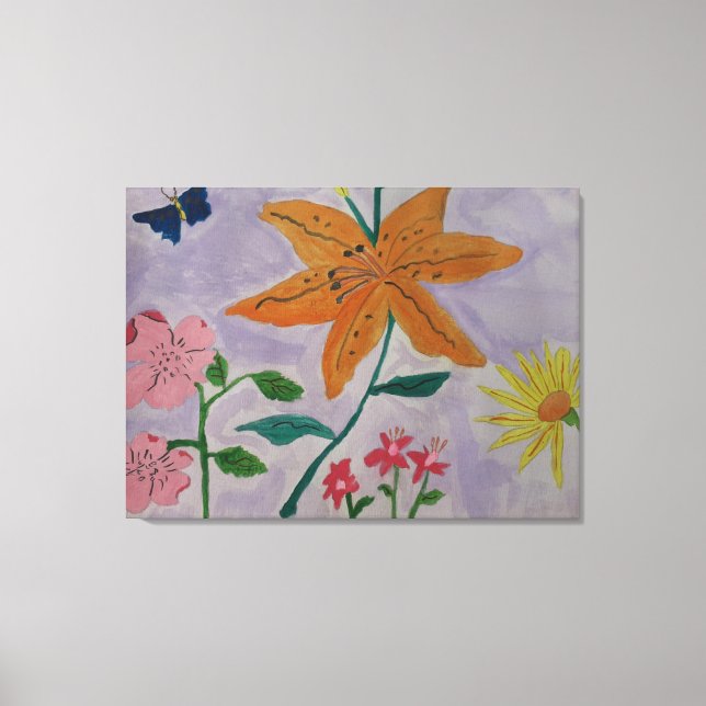 Orange Lily Canvas Art (Front)