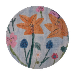 Orange Lily Chopping Board