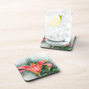 orange lily coaster