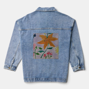 Orange Lily Denim Jacket