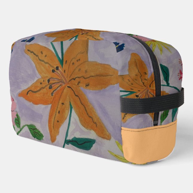 Orange Lily Dopp Kit (Left Corner)