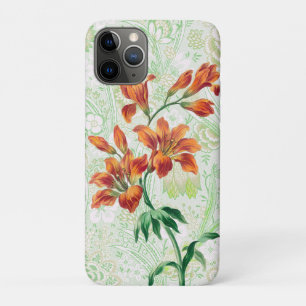 Orange Lily Flowers Vintage Style  Case-Mate iPhone Case