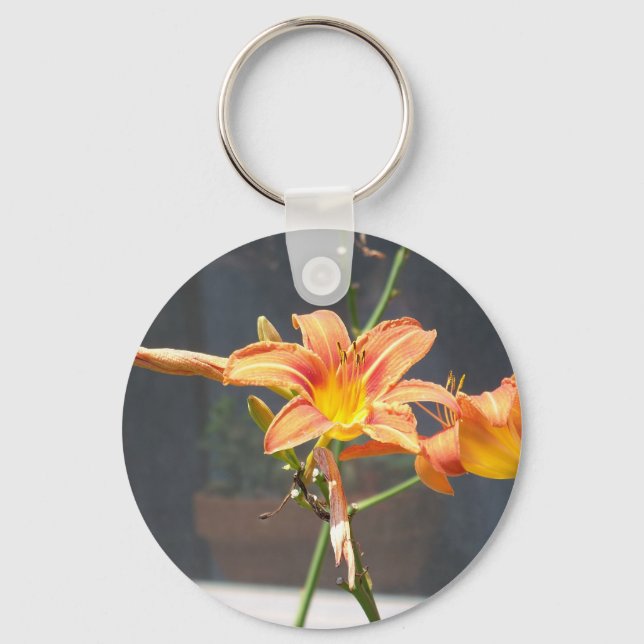 orange lily key chain (Front)