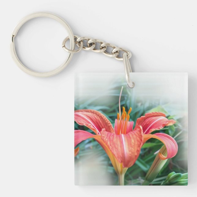 orange lily key ring (Front)