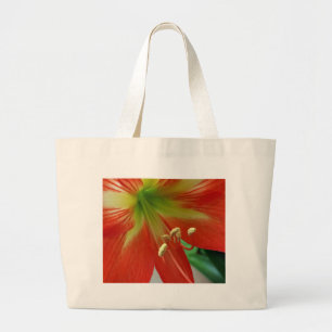 orange lily large tote bag