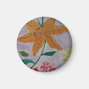 Orange Lily Magnet