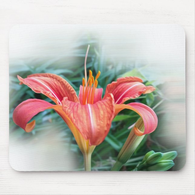 orange lily mouse pad (Front)