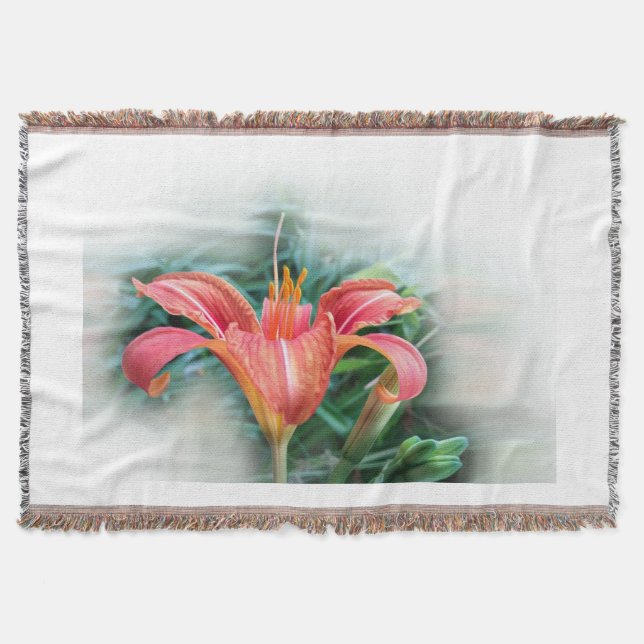 orange lily throw blanket (Front)