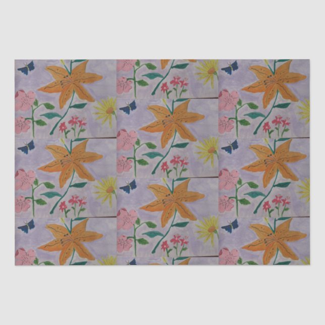 Orange Lily  Tissue Paper (Front)