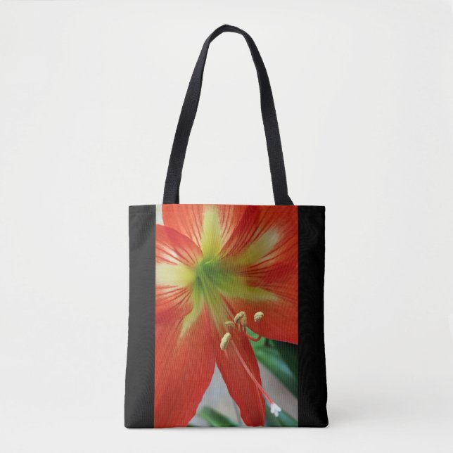 orange lily tote bag (Front)