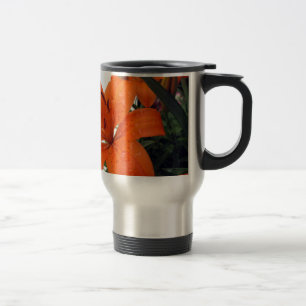 Orange LIly Travel Mug