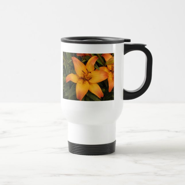 Orange Lily Travel Mug (Right)