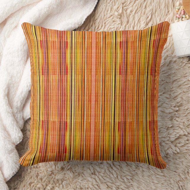 orange line texture pattern cushion (Blanket)