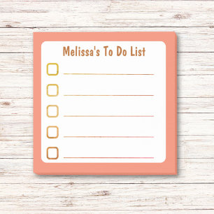 Orange Lined To Do List Post-it Notes