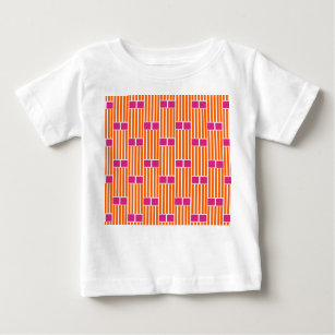 Orange Lines and Pink Boxes  Baby T-Shirt