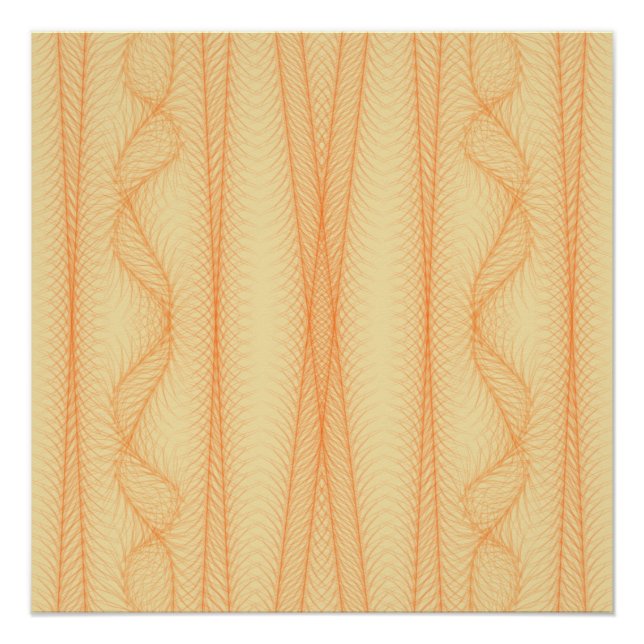Orange lines on yellow background  poster (Front)