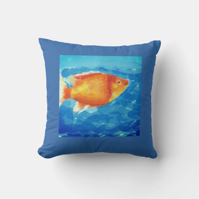 Orange little fish cushion (Front)