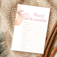 Orange Little Pumpkin Bow Word Scramble Game