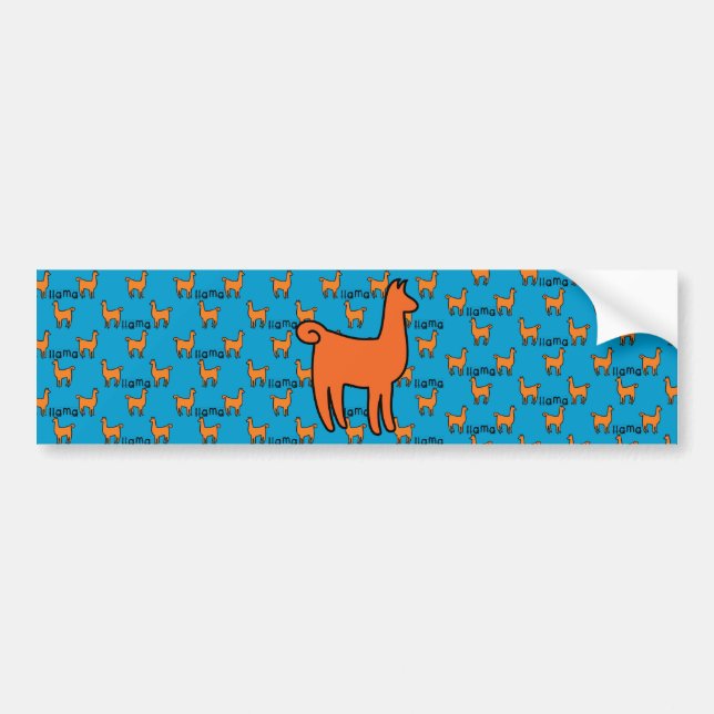 Orange Llamas Bumper Sticker (Front)