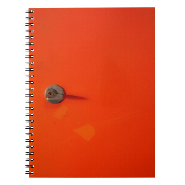 Orange locker spiral notebook (Front)
