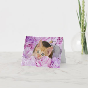 Orange LOKI Purple Floral Blank Notecard