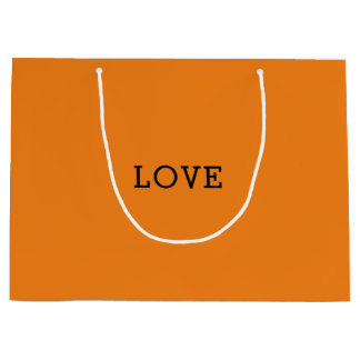 Orange Love Designer Inspired Large Gift Bag
