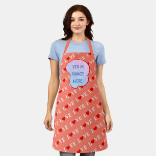 Orange LOVE Heart Apron