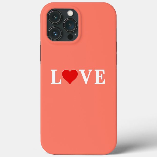 Orange LOVE Heart Case-Mate iPhone Case (Back)
