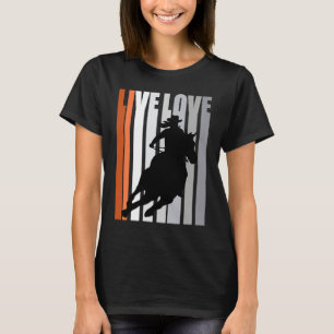 Orange Love Rodeo Barrel Racing Race Racer Women C T-Shirt
