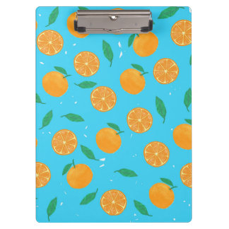 Orange Love, summer notebook Clipboard