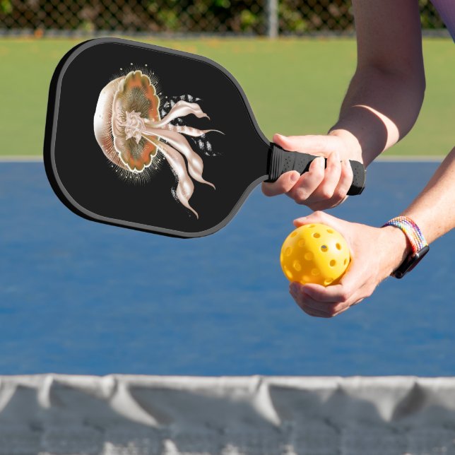Orange Luminescent Jellyfish Pickleball Paddle (Insitu)