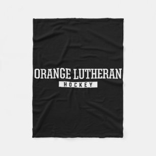 Orange Lutheran High School Hockey Fleece Blanket