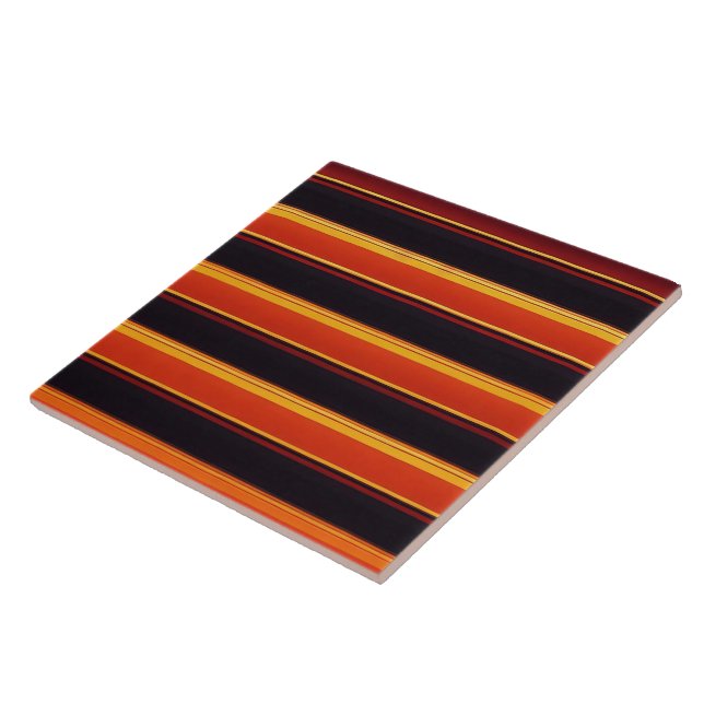 Orange Luxury Modern Autumn Collection Tile (Side)