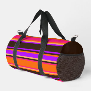 Orange, Magenta, & Purple Striped Cut Sew Bag