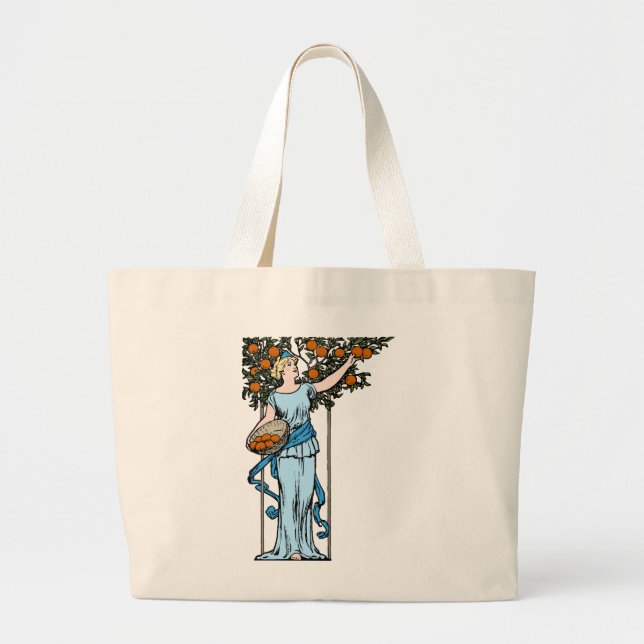 Orange Maiden Large Tote Bag (Front)