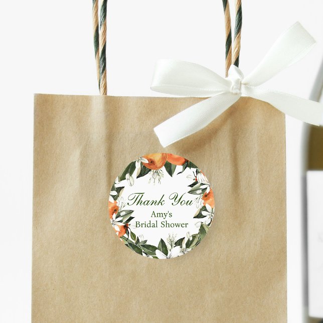 Orange Main Squeeze Round Sticker (Creator Uploaded)