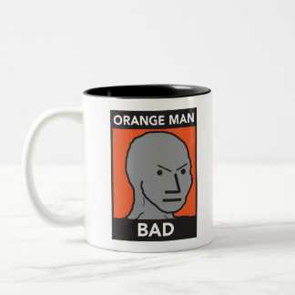 Orange Man Bad Two-Tone Coffee Mug