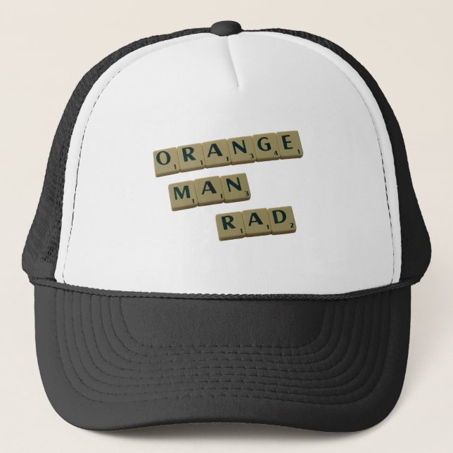 Orange Man Rad Trucker Hat (Front)
