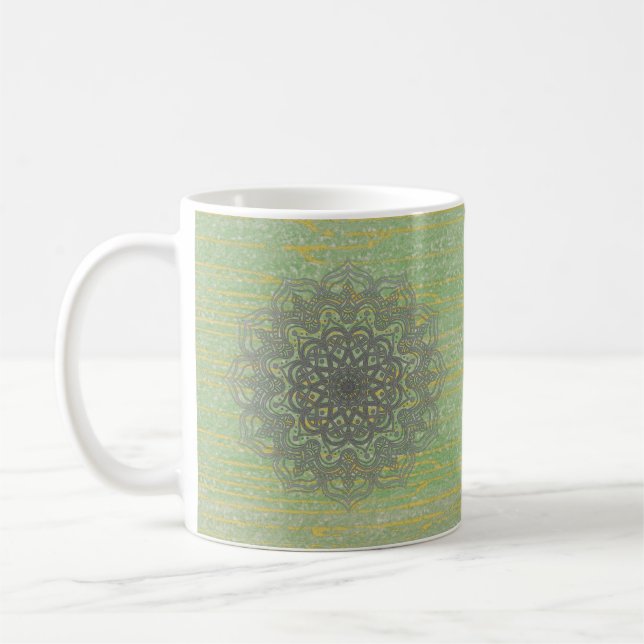 Orange Mandala Coffee Mug (Left)