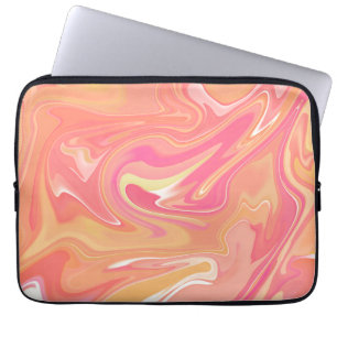 Orange Marble Laptop Case