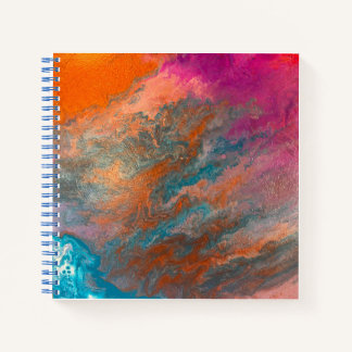 Orange Marble Notebook