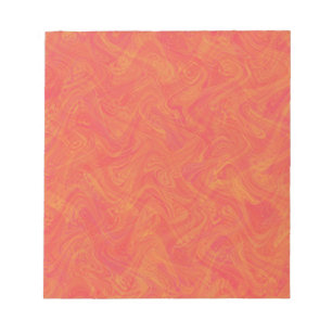 Orange Marbling Pattern Notepad