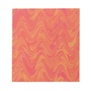Orange Marbling Pattern Notepad