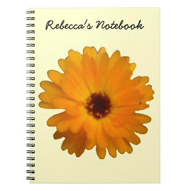 Orange Marigold Customisable Notebook (Front)